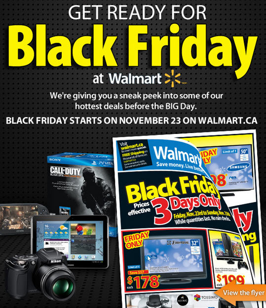 Walmart: Sneak Peek Black Friday Flyer (Nov 23) - Calgary Deals Blog