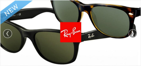 Pair of Authentic Ray-Ban Wayfarer Designer Sunglasses