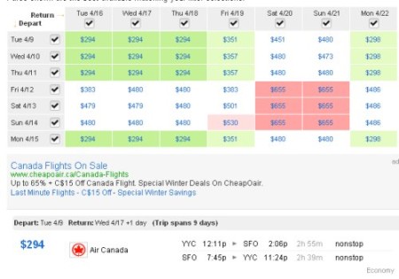 YYC Deals Calgary to San Francisco - Direct flights for $294 roundtrip after taxes