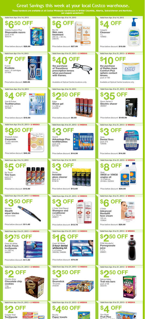 Costco Weekly Handout Instant Savings Coupons WEST (Apr 8-14)