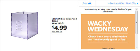 IKEA - Calgary Wacky Wednesday Deal of the Day (May 22) C