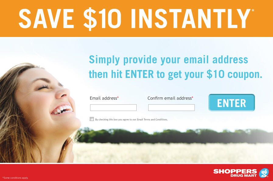Shoppers Drug Mart Instantly Save $10 Off When you Spend $40 Coupon (June 22-28)