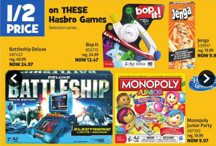 Toys R Us 50 Off Select Hasbro Games + Free Shipping