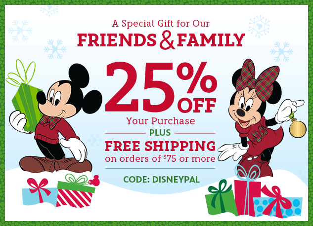 Disney Store Friends and Family Sale - 25 Off Your Purchase (Nov 7-11)