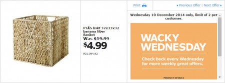 IKEA - Calgary Wacky Wednesday Deal of the Day (Dec 10) A