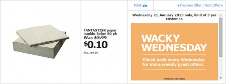 IKEA - Calgary Wacky Wednesday Deal of the Day (Jan 21) B