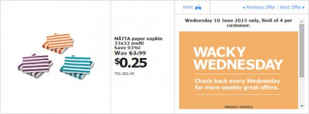 IKEA - Calgary Wacky Wednesday Deal of the Day (June 10) A