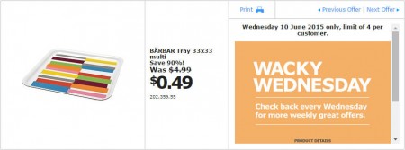 IKEA - Calgary Wacky Wednesday Deal of the Day (June 10) B