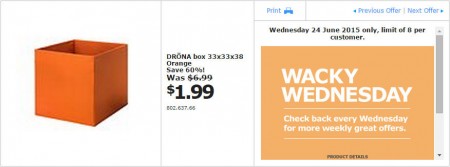 IKEA - Calgary Wacky Wednesday Deal of the Day (June 24) B