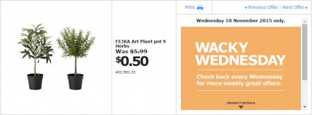 IKEA - Calgary Wacky Wednesday Deal of the Day (Nov 18) C
