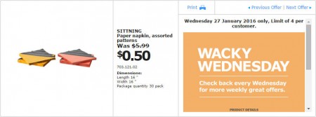 IKEA - Calgary Wacky Wednesday Deal of the Day (Jan 27) B