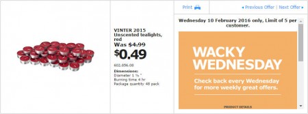 IKEA - Calgary Wacky Wednesday Deal of the Day (Feb 10) A