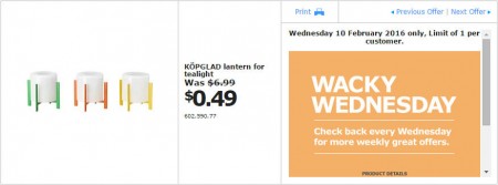 IKEA - Calgary Wacky Wednesday Deal of the Day (Feb 10) C