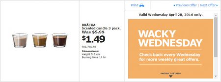 IKEA - Calgary Wacky Wednesday Deal of the Day (Apr 20) A