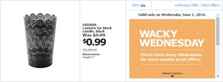 IKEA - Calgary Wacky Wednesday Deal of the Day (June 1) A