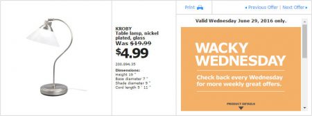 IKEA - Calgary Wacky Wednesday Deal of the Day (June 29) B